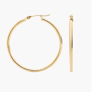Medium Hoop Earrings In 14k Yellow Gold